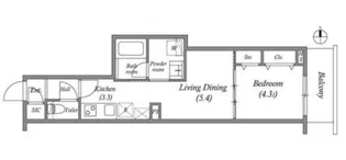 プライムガーデン 若木【1階】の間取り