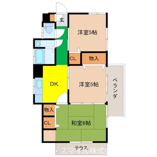 原アパート 1F号室【1階】の間取り
