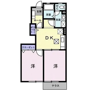 サニーコートII B棟【1階】の間取り