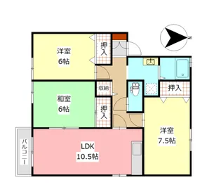 ゆとりす小川 5号棟【2階】の間取り
