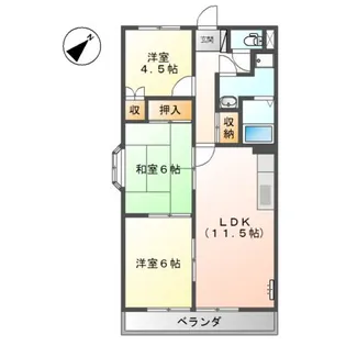 メゾン・ド・K セセラギ【3階】の間取り