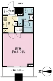 コンシェリア西新宿TOWER’S WEST【18階】の間取り