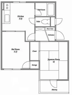 エレガン学芸大学【2階】の間取り