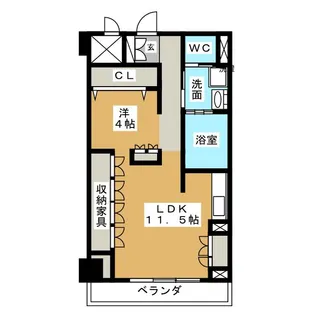 ロイヤルオーク栄セントラルプラザ【4階】の間取り