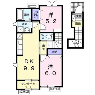 メゾン 大泉 I【2階】の間取り