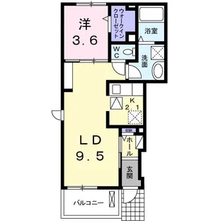 カーサ モデルノ【1階】の間取り