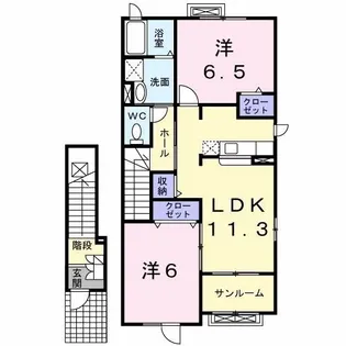 ロゼートI【2階】の間取り