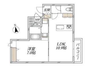 Maison de Placide【1階】の間取り