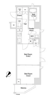 グラマシー横濱関内【8階】の間取り