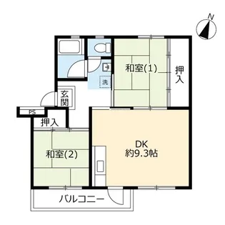 UR西上尾第二【5階】の間取り