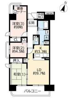 URコンフォール西本郷【5階】の間取り