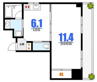 プレイス十日市【2階】の間取り