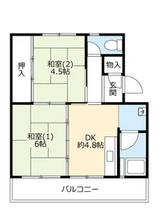 UR鈴蘭台第五【4階】の間取り