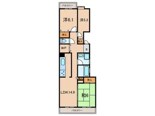 赤羽グリーンタウン【4階】の間取り