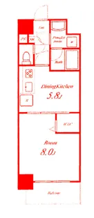 AMOUR HONATSUGI【7階】の間取り