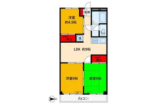パレヤマトク【4階】の間取り