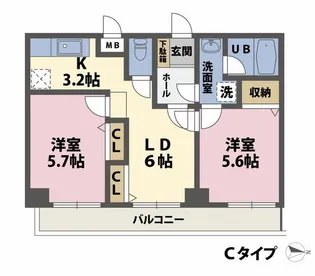 ルミエール新城【2階】の間取り