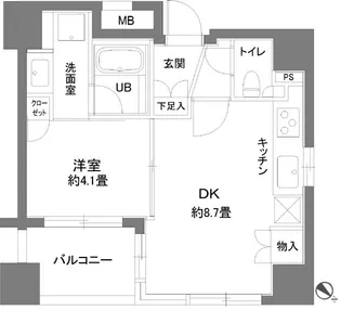 カスタリア人形町II【2階】の間取り