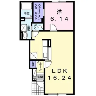 クレア・ド・ルーン【1階】の間取り