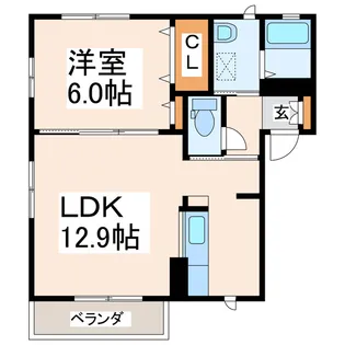 ラフォーレ栄 B【2階】の間取り