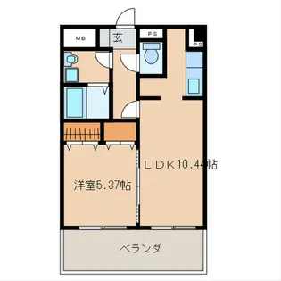 パークラガッツア【4階】の間取り