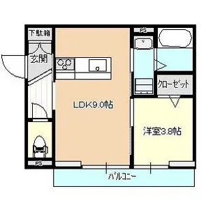 ソアヴィータ新山口【3階】の間取り