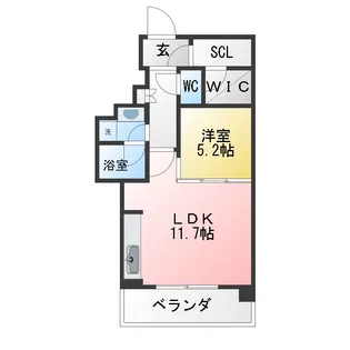 ローレルアイ上前津【14階】の間取り