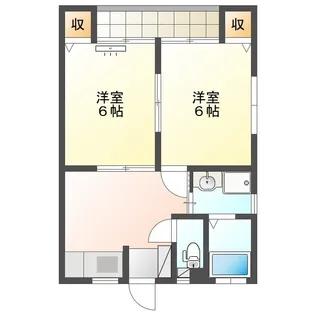 ヴェルテ末広【1階】の間取り
