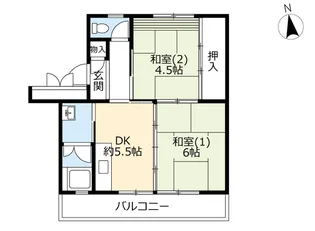 UR小金原【5階】の間取り
