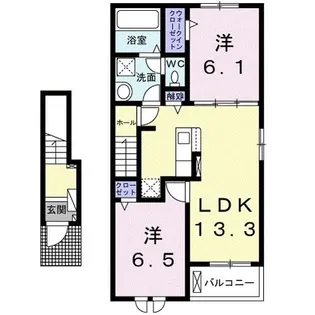 白樺(しらかば)A【2階】の間取り