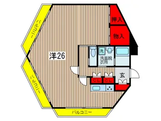 CRYSTAL SQUARE INOHANA【2階】の間取り