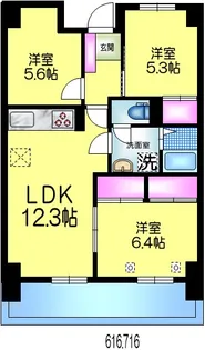 綾瀬プルミエ【6階】の間取り