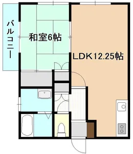 メゾンド・はなぶさII【1階】の間取り