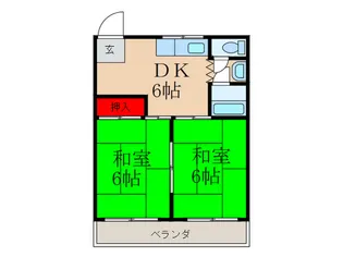 エコーハイツ【2階】の間取り