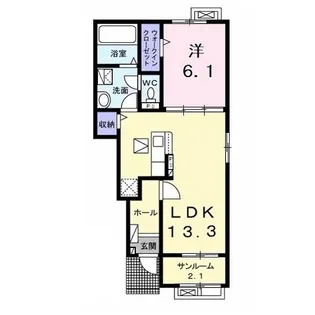 エクセレントヴィラII【1階】の間取り