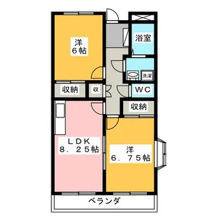マンションアピカ【2階】の間取り