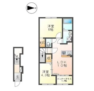 Serenata Sasayama【2階】の間取り