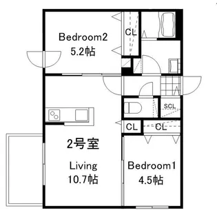 ルポール本通【3階】の間取り