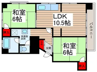 新松戸ハイツ【6階】の間取り
