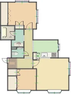 エンブレム平岸【1階】の間取り