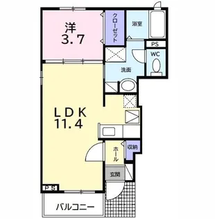 プロムナード・J【1階】の間取り