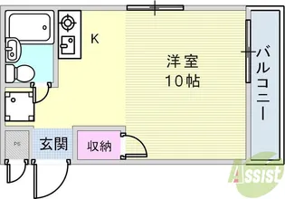 ヒルサイド大倉山【2階】の間取り