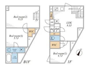 LEGALAND三軒茶屋South【1階】の間取り