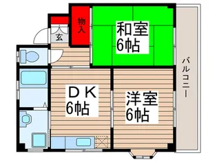 ツインサトミA【2階】の間取り