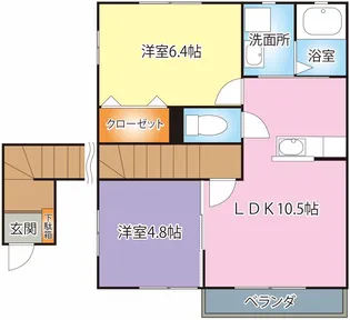 グランドソレイユ D【2階】の間取り