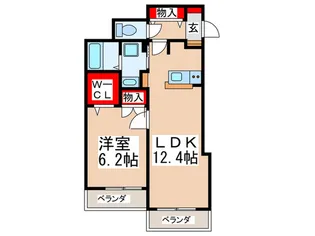 キャスティ長津田【3階】の間取り