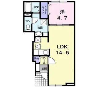 セレッソリザイア【1階】の間取り
