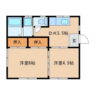 レジデンスフォー【1階】の間取り