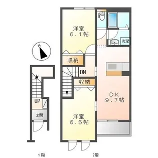 ワイワイ・ハウス杉木田【2階】の間取り