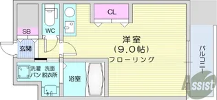 UniS Court仙台東口【10階】の間取り